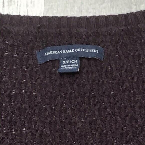 AMERICAN EAGLE OUTFITTERS AE Burgundy Red Knit Wool Sweater Women’s Small - Picture 7 of 8